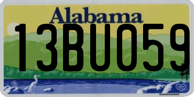 AL license plate 13BU059