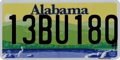 AL license plate 13BU180