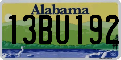 AL license plate 13BU192