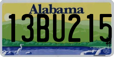 AL license plate 13BU215