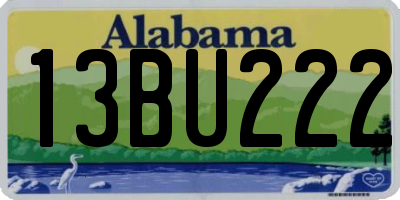 AL license plate 13BU222