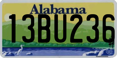 AL license plate 13BU236