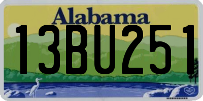 AL license plate 13BU251