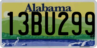 AL license plate 13BU299