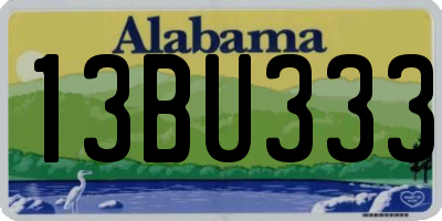 AL license plate 13BU333