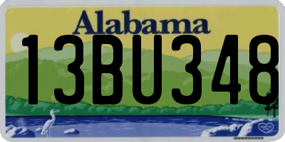 AL license plate 13BU348