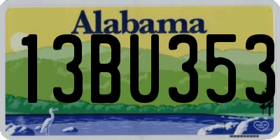 AL license plate 13BU353