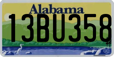 AL license plate 13BU358