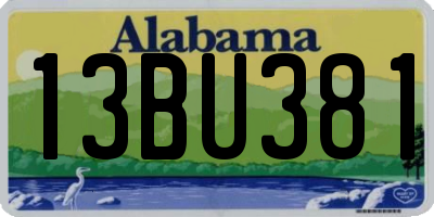 AL license plate 13BU381