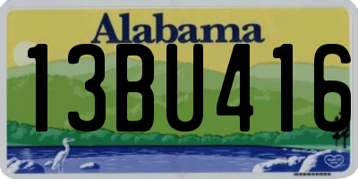 AL license plate 13BU416