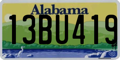 AL license plate 13BU419