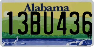 AL license plate 13BU436
