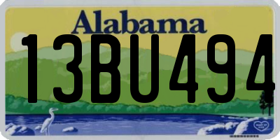 AL license plate 13BU494
