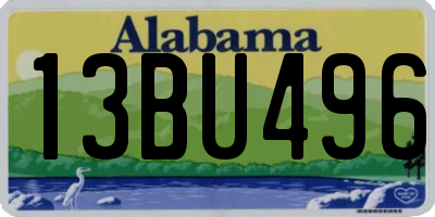 AL license plate 13BU496