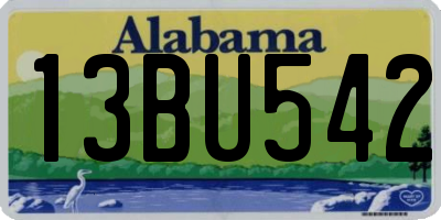 AL license plate 13BU542