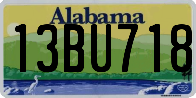 AL license plate 13BU718