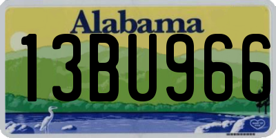 AL license plate 13BU966