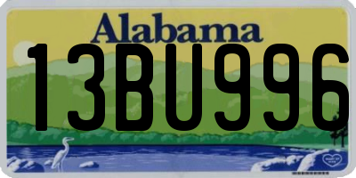 AL license plate 13BU996