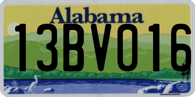 AL license plate 13BV016