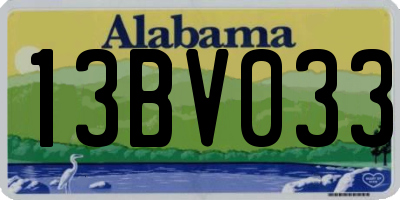 AL license plate 13BV033