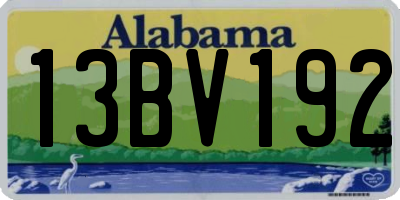 AL license plate 13BV192