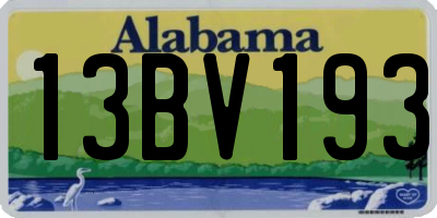 AL license plate 13BV193