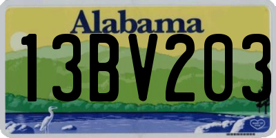 AL license plate 13BV203