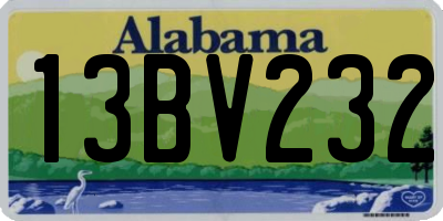 AL license plate 13BV232