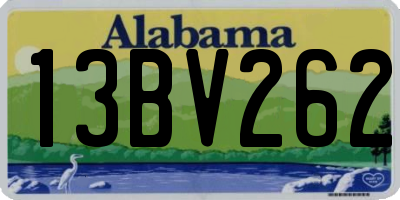 AL license plate 13BV262