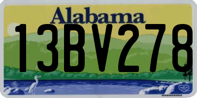 AL license plate 13BV278