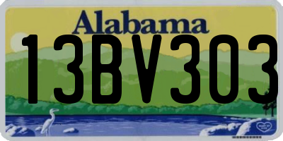 AL license plate 13BV303
