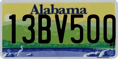 AL license plate 13BV500