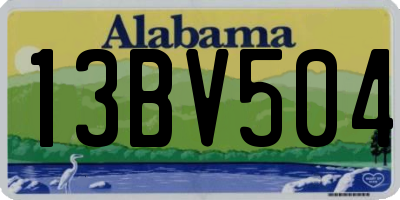 AL license plate 13BV504