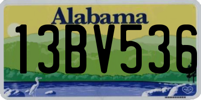 AL license plate 13BV536