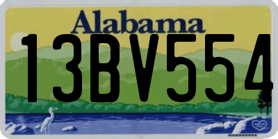 AL license plate 13BV554