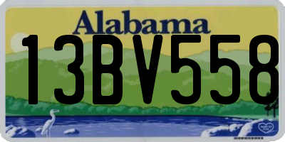 AL license plate 13BV558