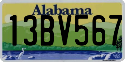 AL license plate 13BV567