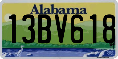AL license plate 13BV618