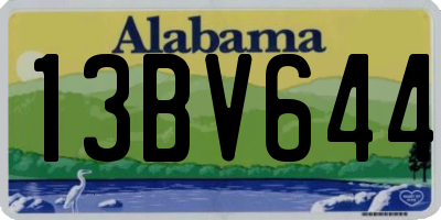 AL license plate 13BV644