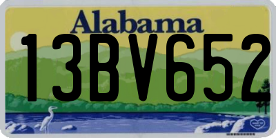AL license plate 13BV652