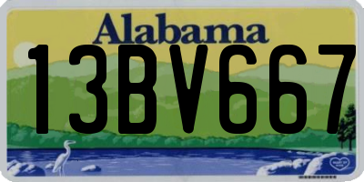 AL license plate 13BV667