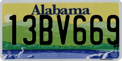 AL license plate 13BV669