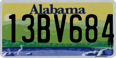 AL license plate 13BV684