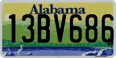 AL license plate 13BV686