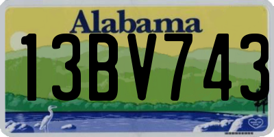 AL license plate 13BV743