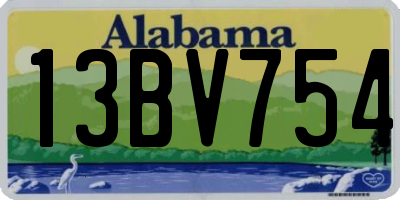 AL license plate 13BV754