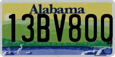 AL license plate 13BV800