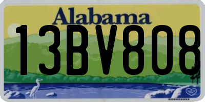AL license plate 13BV808