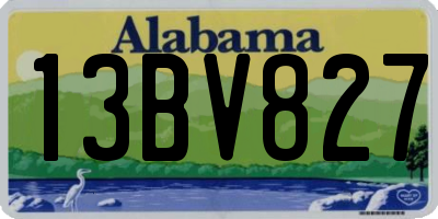 AL license plate 13BV827
