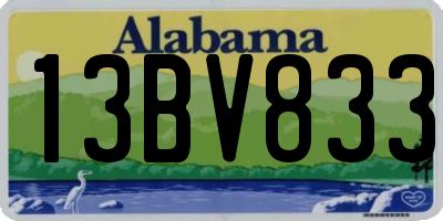 AL license plate 13BV833
